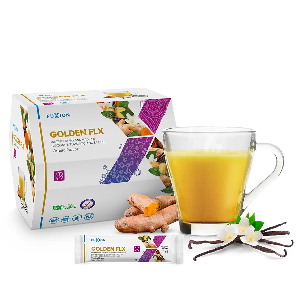 Fuxion Golden Flex Beverage Mix Sachets 5oz 50g 28 Sticks for Beverage