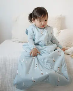 günamüna Toddler Wearable Blanket, Sleeping Bag Bamboo Rayon, Sleep Sack with Diaper Zipper, 2.5 TOG