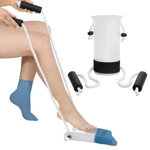 Sock Aid Device - Sock Helper with Foam Handle, Sock Assistant Device no Bending, sock aids for putting on socks for Elderly, Disability, Pregnant, Fits regular socks