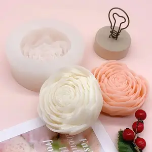 1Pcs Dahlia Flower Silicone Mold for DIY Floral Aromatherapy Candle Making, Handmade Soap Mould, Flexible & Reusable Craft Tool