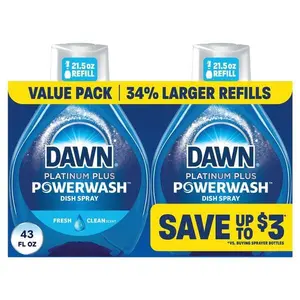 21.5 oz. Platinum Powerwash Spray Fresh Scent Hand Dish Soap Refill (2-Pack)