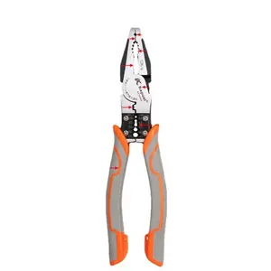 Kapusi Industrial Multi-Functional Wire Cutters, Ergonomic Offset Pliers, Sharp Nose Diagonal Cutting Pliers, Line Pressing and Stripping Tool