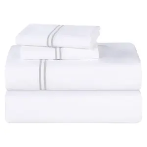 Superior Fieldstone Cotton Embroidered Bed Sheet Set-Cal/King