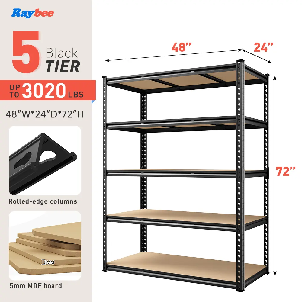 RL-MDF5 48W*24D*72H 5-tier