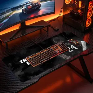 K-Kobe Mouse Pad Large Gaming Mousepad LockEdge Thickened Extended Desk Mat Desk Accessories