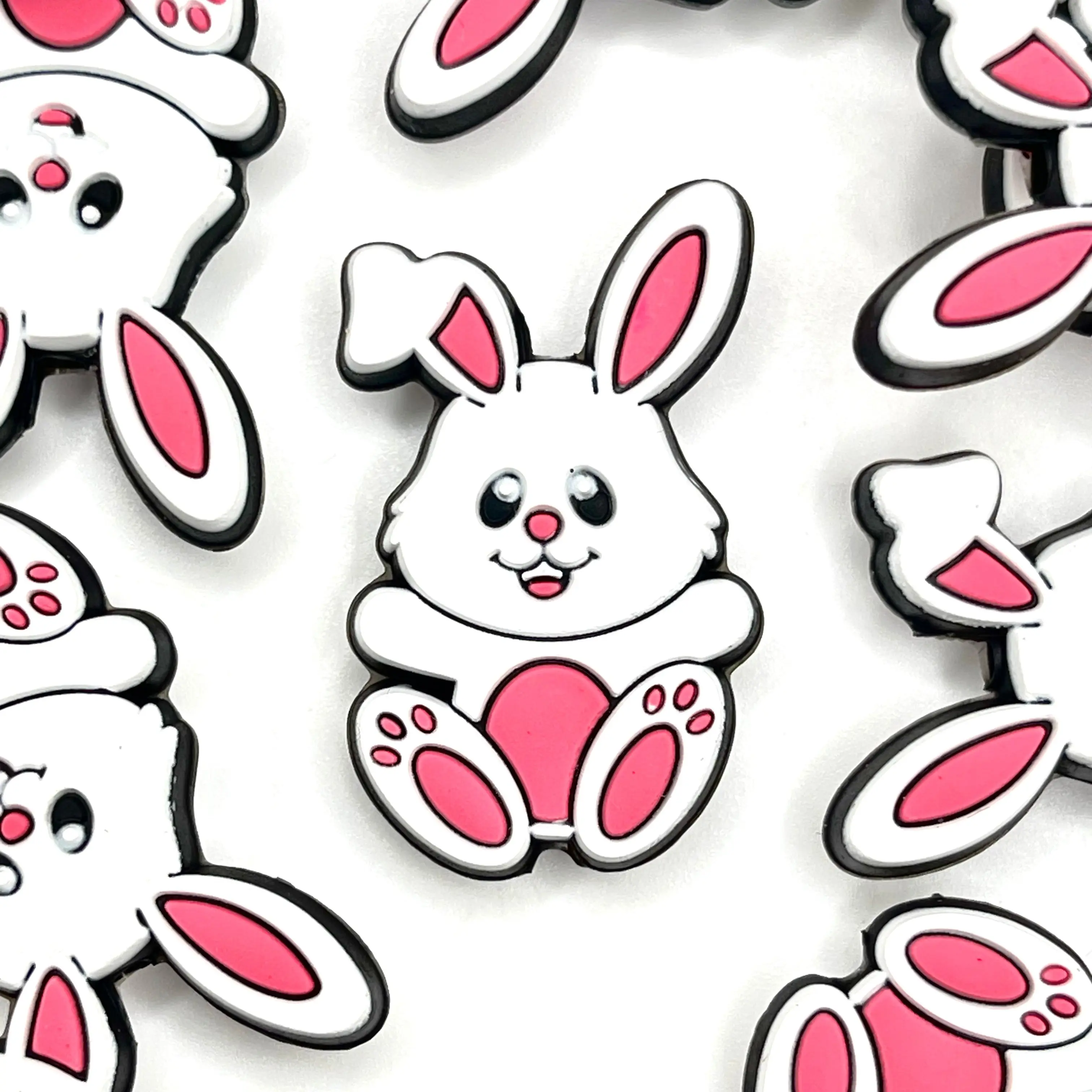 1pc Hops The Bunny 2.0 Silicone Focal Beads - Easter Bunny Shape Beading & Crafting DIY Supplies for Beaded Pens