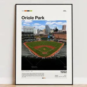 Oriole Park Poster, Stadium Poster, Sports Poster, Baseball Fan Gift Print