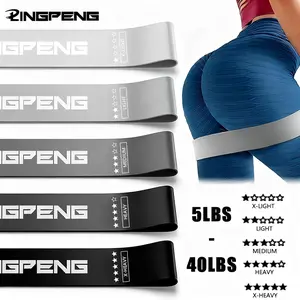 Portable Fitness Resistance Band for Women, Yoga Pilates Strength Training Elastic Bands, Ladies Gym Workout Equipment, Heavy Exercise Bands