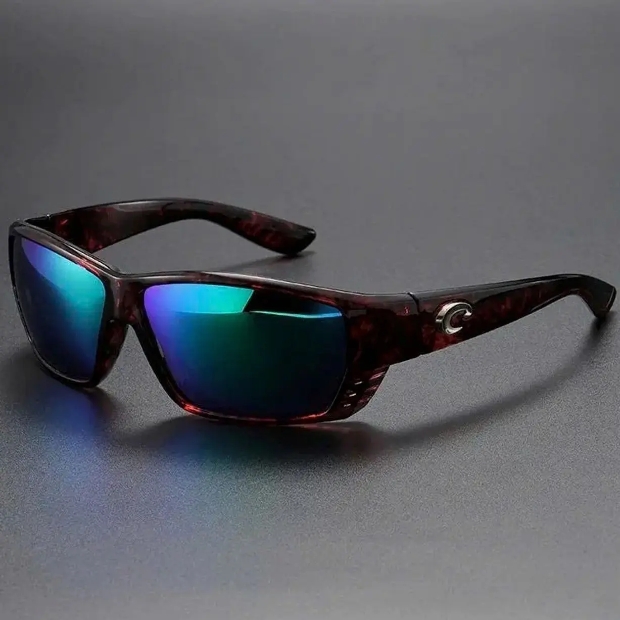 Costa Del Mar Tuna Alley Matte Black Frame/Grey Polarized Lenses 580P, COSTA Polarized Sunglasses Fashion Cycling Running Sun Glasses Unisex Outdoor Sport Polarized Goggles HMQ