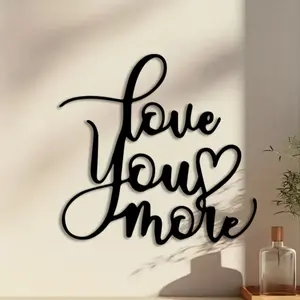 1pc Heart Lettering Metal Wall Art, Sentimental , Perfect for Office Wall, Christmas Gift, Ideal for Love Themes, Durable Metal, Home Decor Accessory, Modern Minimalist Design