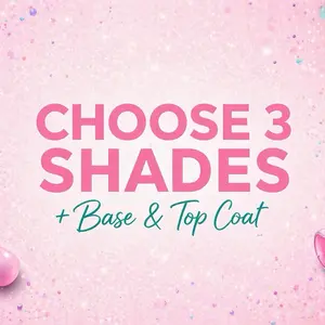 Choose 3 Glossé Gel Shades + Base & Top Coat Bundle Your Favorite Nail Polish Set