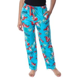 Disney Women's Little Mermaid Ariel Fleecy Soft Loungewear Sleep Pajama Pants