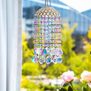 Creative Hanging Decor, 1 Count Colorful Artificial Crystal Suncatcher, Hanging Ornament for Window, Garden, Home, Door, Yard Decoration, Hangable, Room Decoration Ornaments