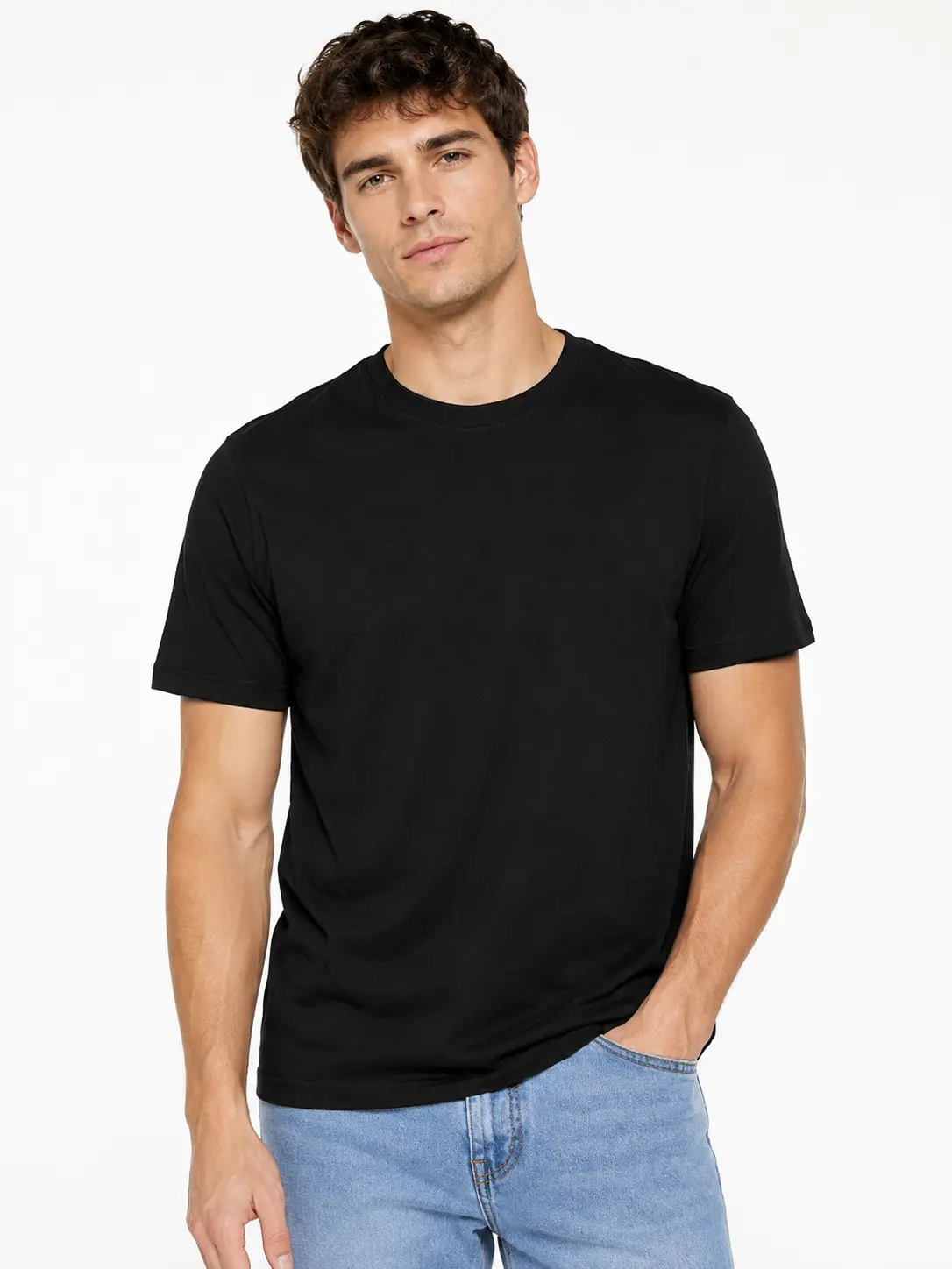 Men's Classic Plain T-Shirt in 100% Soft Cotton, Short Sleeve Round Neck Top for Casual Summer Menswear, Tshirt, Shortsleeve