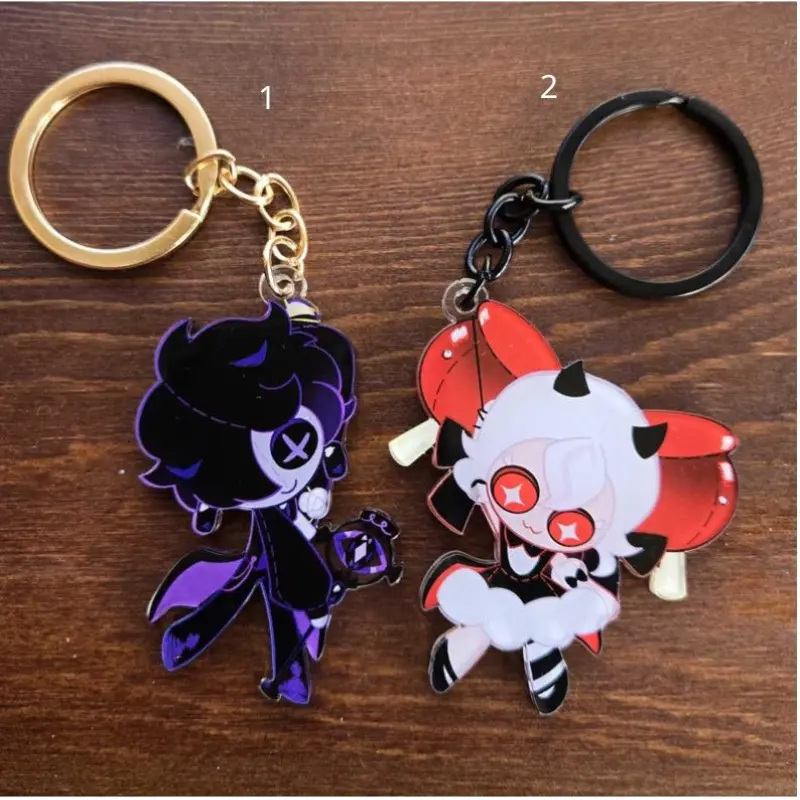 Cookie Run Keychains - Candy Apple Cookie and Black Sapphire Cookie