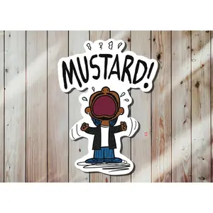 Mustard! Kendrick Inspired Sticker, Waterproof Book Kindle Sticker, lap top water bottle sticker T