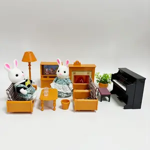 Dollhouse Furniture Set, 1 Set Miniature Dollhouse Furniture Accessories, Dollhouse Miniature Furniture Toy Set, Dollhouse Accessories for Gift