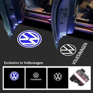 Car Door Lights, Led Car Ambient Light, Atmosphere LED Welcome Light Auto Anti-collision Projector Lamp Decoration Accessories Easy Installation For Volkswagen VW GTI Polo Golf Passat Tiguan Arteon Touareg CC Taigo Caddy Jetta T-ROC Beetle