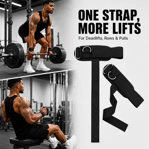 Weightlifting Lifting Straps – 16.5-inch cotton straps featuring anti-slip silicone grips and 5mm steel D-rings with double-cross stitching; boosts training effectiveness by 50%; suitable for free-weight and cable exercises.