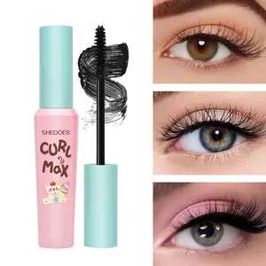 1PC Black Fluffy Lashes Mascara Thickening, Lengthening, Curling, Waterproof Liquid Fiber Volumizing Mascara