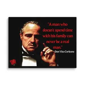 [Sale Off Up To 50%] [No Frame] Godfather Vito Quote A Man Wall Poster Art