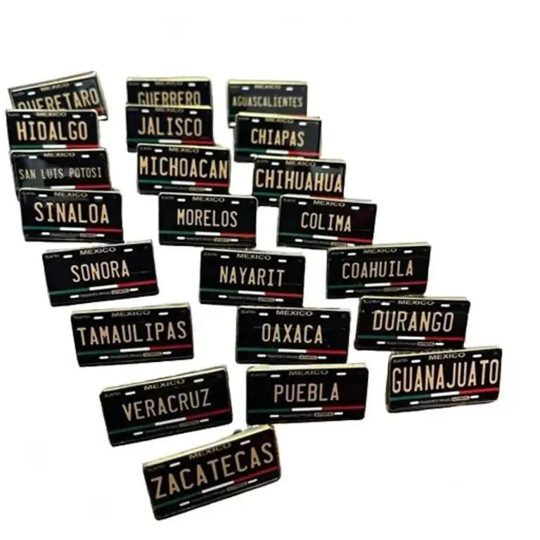 Mexico states pins for caps