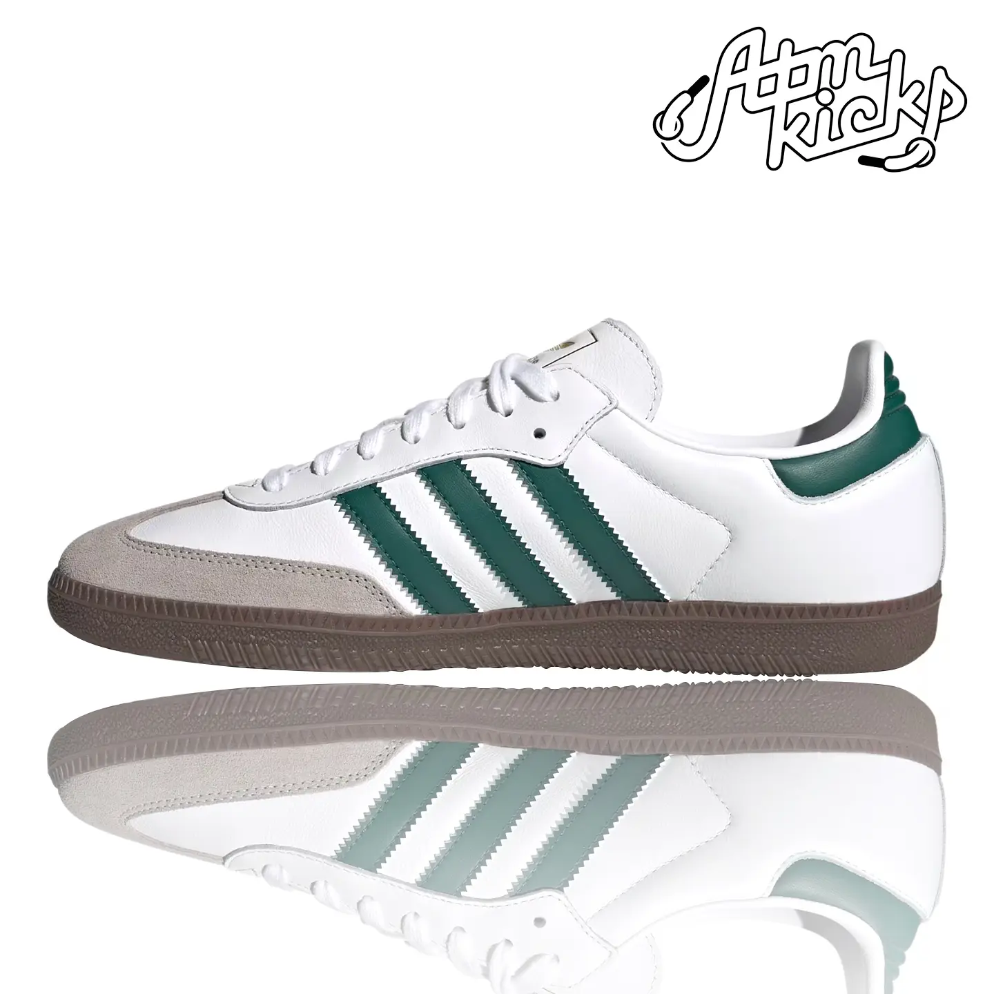 adidas Samba OG Cloud White Collegiate Green JH8797 Youth Authentic Shoes Footwear Sneaker Trainer Comfortable Walking Fashion Trending Gift