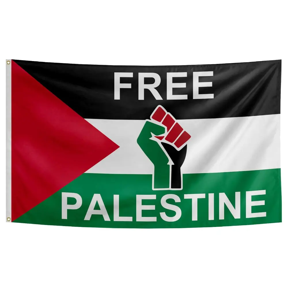 Tapestry Wall Banner, Minimal Country Flag Print for Living Room Dorm DecorCustom Patriotic Lightweight Palestine Flag Wall Tapestry (3x5 ft) - 2 Brass Grommets, Free Anime Flag Letter Print, Hanging Wall Art for Indoor Living Room Decor, Personalized Fes