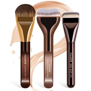 Maange 3-Piece Makeup Brush Set, Foundation Brushes, Professional Cosmetic Tools, Essential Beauty Essentials, Perfect for Daily Use