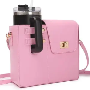 New Design Outdoor Portable Universal Large Insulated Cup Holder, Water Bottle Storage Bag, Shoulder Crossbody Water Bottle Case