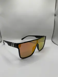Polarized Sun Glasses with American Flag Design Orange Tint for Outdoor Activities Red White Blue Orange Tint