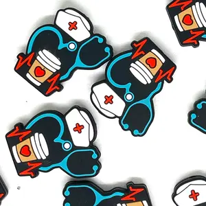 Coffee & Nurse Focal Beads | Medical Nurse Crafting Accessories DIY Beaded Pen Healthcare Supplies