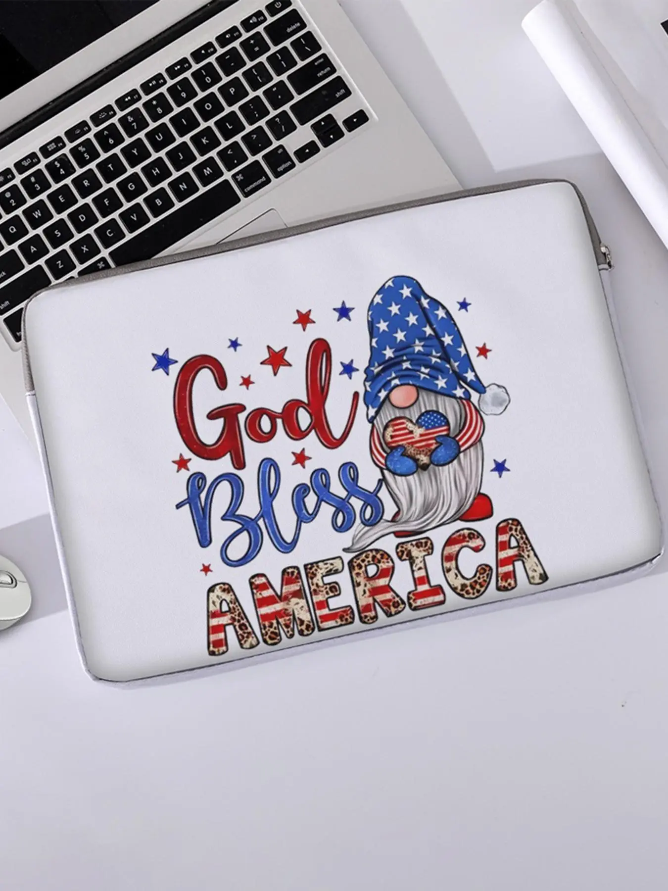 A text and pattern printed notebook bag, soft notebook case, suitable for notebook computers, notebook computer cases, tablet computer cases, notebook computer zipper storage bags