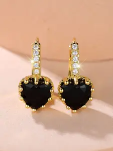 Elegant Heart-Shaped Zircon Earrings for Women, Fashionable Valentine's Day Limited Edition, Stylish Ear Cuffs for Special Occasions