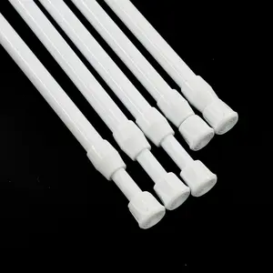 1pc No-Drill Multi-Functional Extendable Rod, Strong Spring, Curtain Rod, Shower Curtain Rod, Clothesline Pole, Door Curtain Holder, Tension Pole