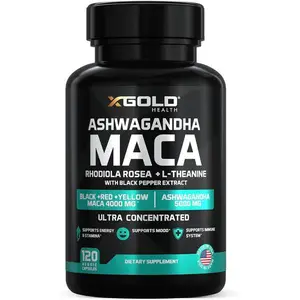 Ashwagandha 5000mg + Maca Root 4000mg Complex – 30:1 Ashwagandha & 20:1 Maca Extract with Rhodiola & L-Theanine – Supports Stress Relief, Energy & Hormone Balance – Supplement for Men & Women
