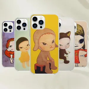 TOUGH PHONE CASE YOSHITOMO NARA Art Phone Case - Aesthetic Japan Cover Phone with Vibrant Designs and Advanced Shock Absorption Protection for iPhone