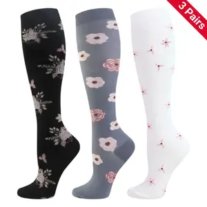 ISUNIE 3 Pairs Compression Socks for Men & Women – 15-20 mmHg Knee-High Support, Lightweight & Breathable – Perfect for Running, Cycling, & All-Day Comfort