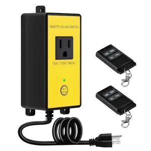 Remote Automatic Vacuum , 120V  Dust Collector Starter Outlet, Auto On Off  with 2 Remotes, Support 5S 10S Delay(Continue Clearing Debris)