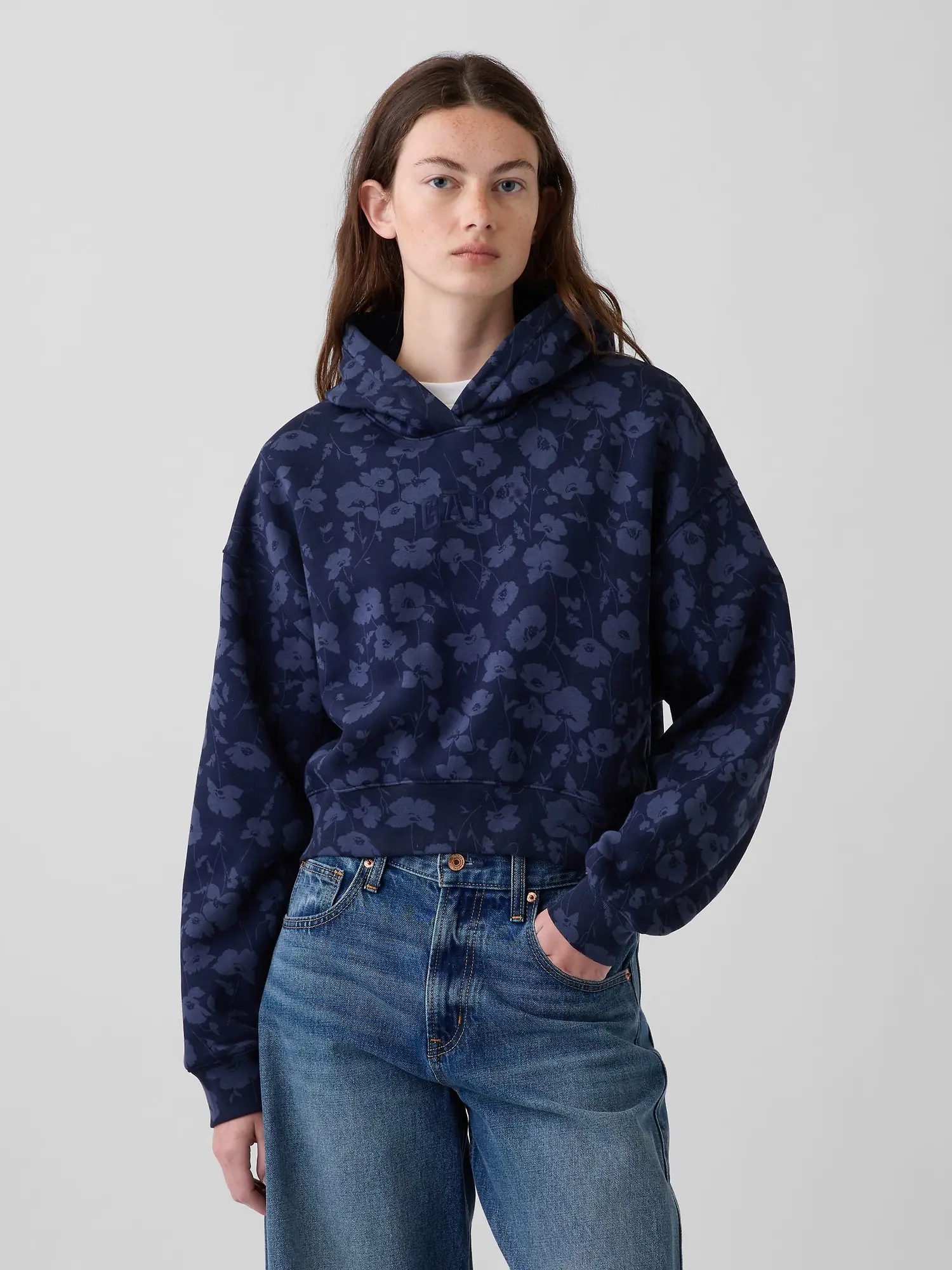 Gap Women's VintageSoft Crop Logo Hoodie