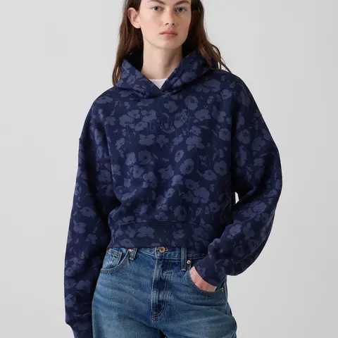 Gap Women's VintageSoft Crop Logo Hoodie