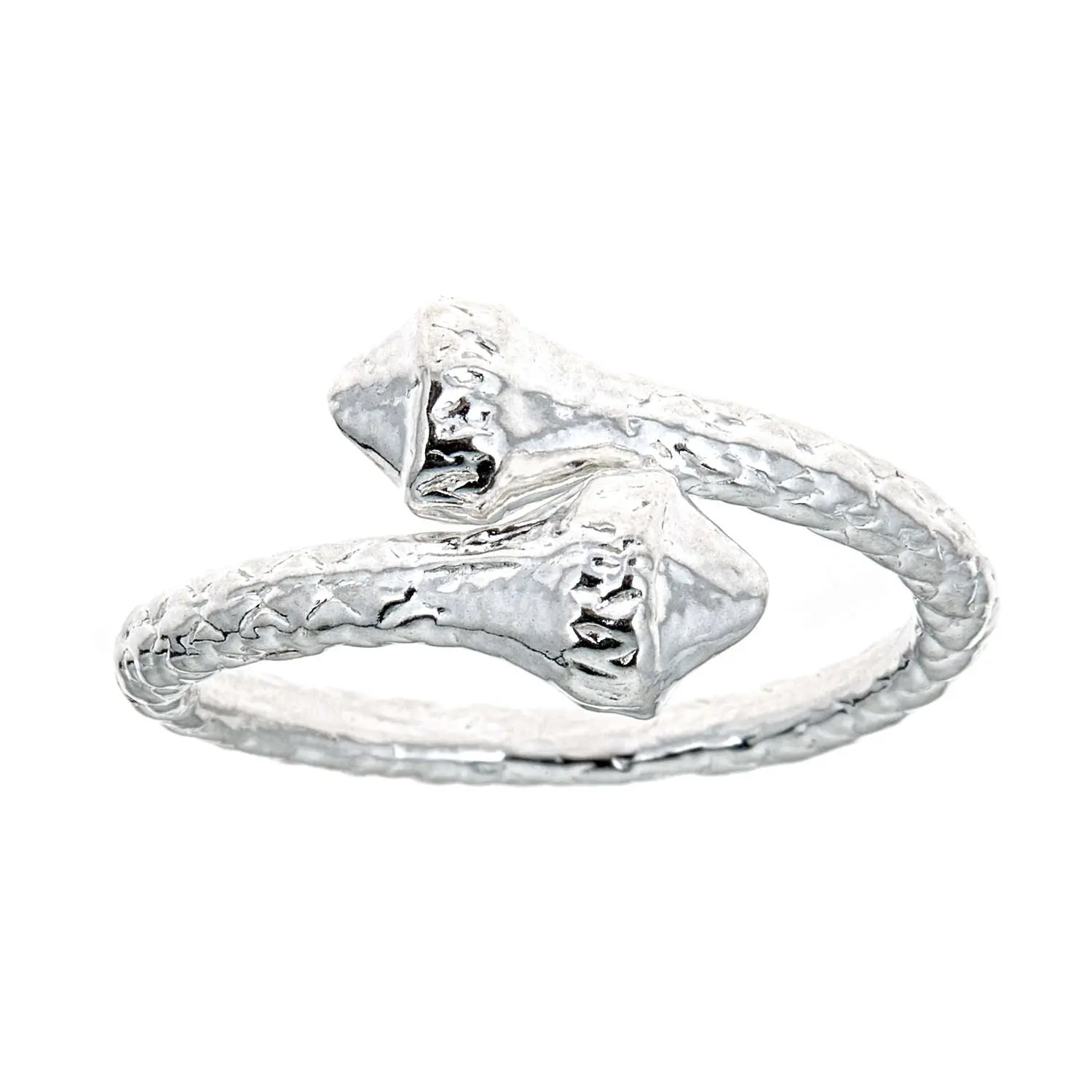 .925 Sterling Silver West Indian Band Ring - Pointed Ends, Ridged Belt Design, Bangle-Style, Expert Craftsmanship, Unisex Adults, Multi-Size, Elegant Everyday Ring, with Gift Box