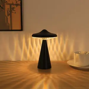 UFO Design Table Lamp, USB Rechargeable LED Desk Lamp, Adjustable Bedside Lamp, Novelty Lighting for Bedroom, Living Room, Office and Outdoor Use