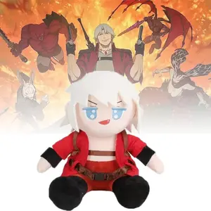 25CM Cartoon Anime Devil May Cry Dante Plush Toy Soft Accompany Sleep Pillow Game Anime Figure Doll Collect Fan Lover Kids Gifts