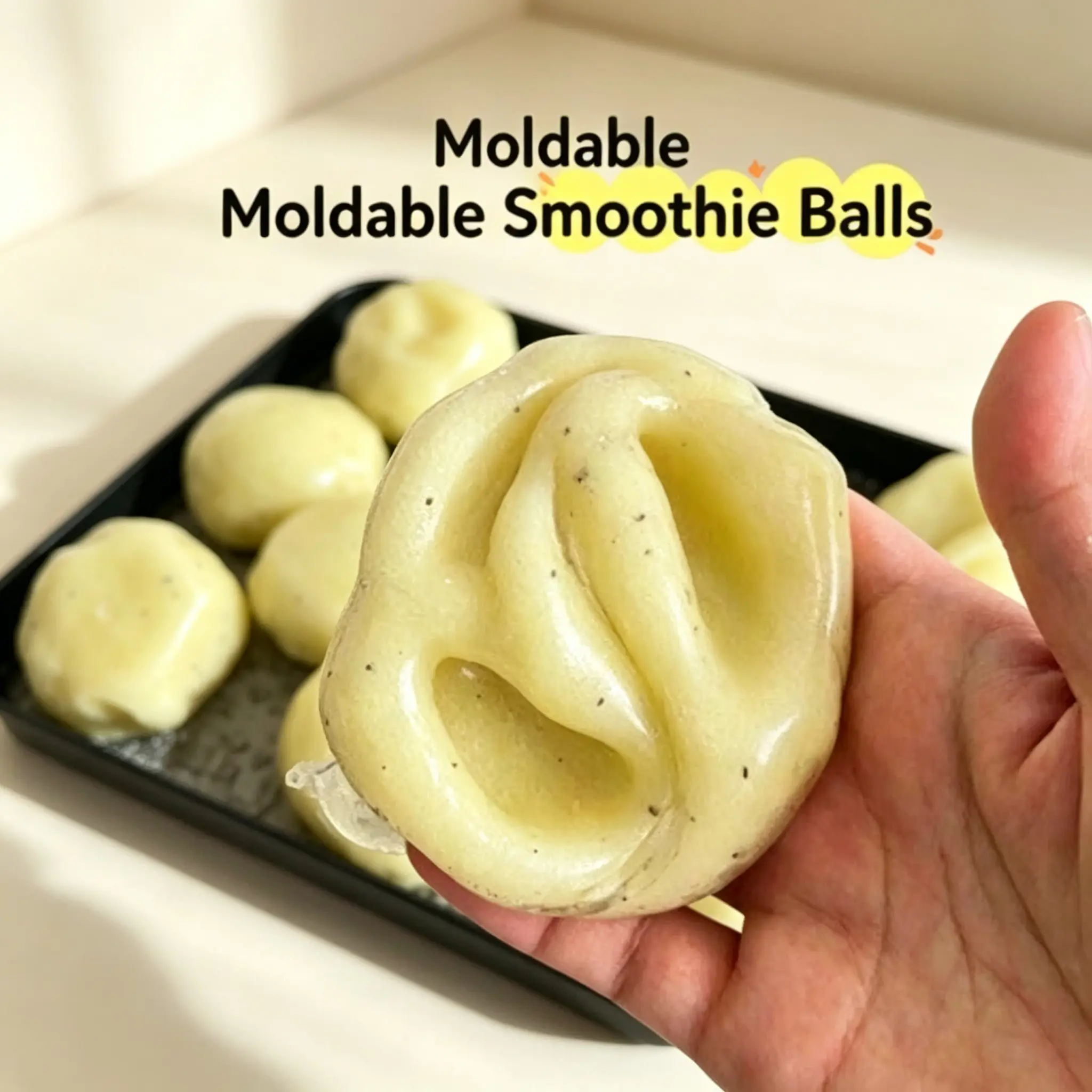 Mashed Potato Slush Ball Fidget Toy, Moldable Deformable Stress Relief Squeeze Item, Tactile Hobby Play Gadget for Teens & Adults, Portable Pocket Anti-Anxiety Hand Sensory Desk Accessory & Collector’s Piece