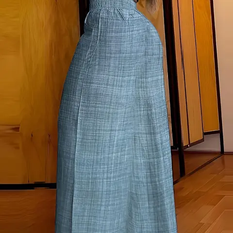 Women's Solid Color Skirt, Casual Fashionable Skirt for Daily Wear, Women's Bottoms for Spring & Fall, High Waist Skirts