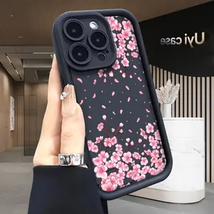 Cherry Blossom Sakura Pattern Print Phone case iPhone 17 Air 16 16e 15 14 13 12 11 Pro Max Plus X XS for Shockproof Silicone TPU Bumper Drop Protection Soft Cover