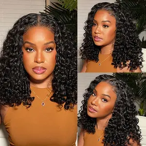 ISEE Wear Go Water Wave Short Bob Glueless Wig Pre-Cut HD Lace Closure Wig Gift for Girlfriend/Wife/Family Springtok #TikTokShopHolidayHaul