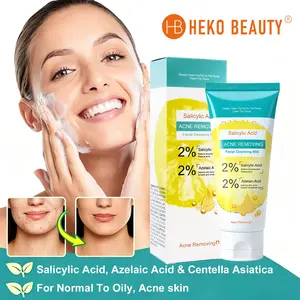 Salicylic Acid Cleanser, Facial Foam Wash, Deep Pore Cleaning Foam, Oil Control Acne Blackhead Remover, Suitable for Oily Skin and Acne-Prone Skin