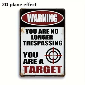 Funny 'No Trespassing' Wooden Sign 5.85" x 7.8" - Perfect for Man Cave, Garage, or Bar Decor |   Retro Indoor/Outdoor Warning Plaque